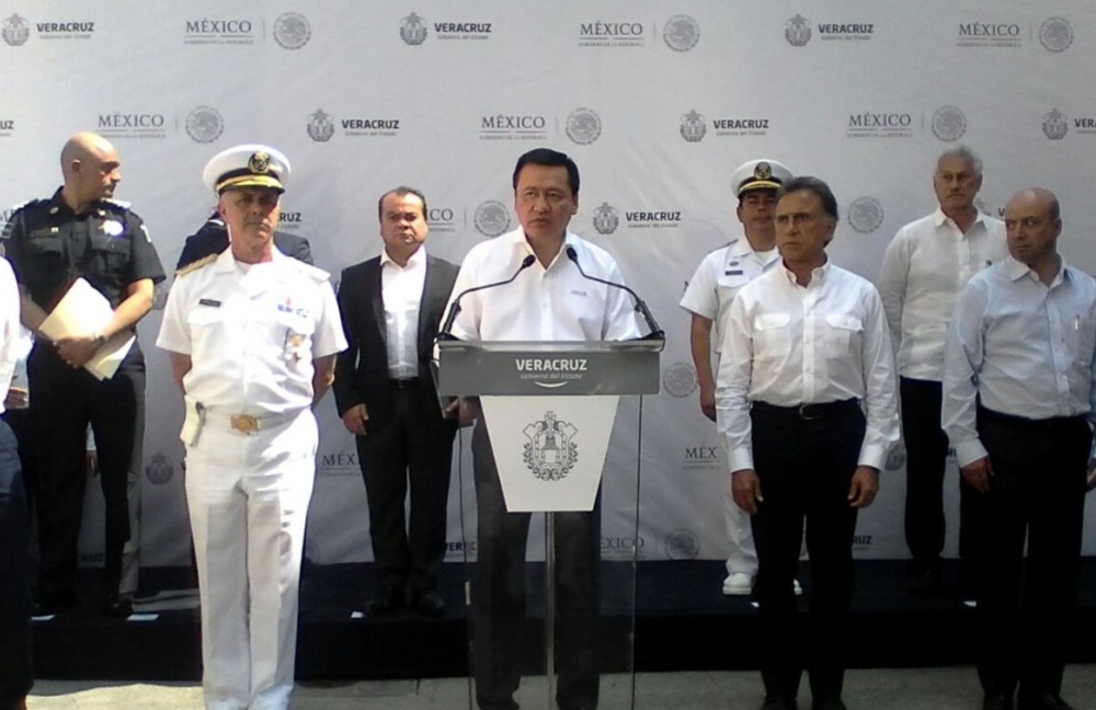 El secretario de Gobernación indicó que en un par de semanas más estará en Veracruz el gabinete de seguridad completo.