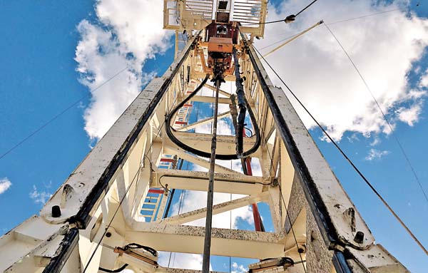 Torre en un campo de extracción de Andrews County, Texas.