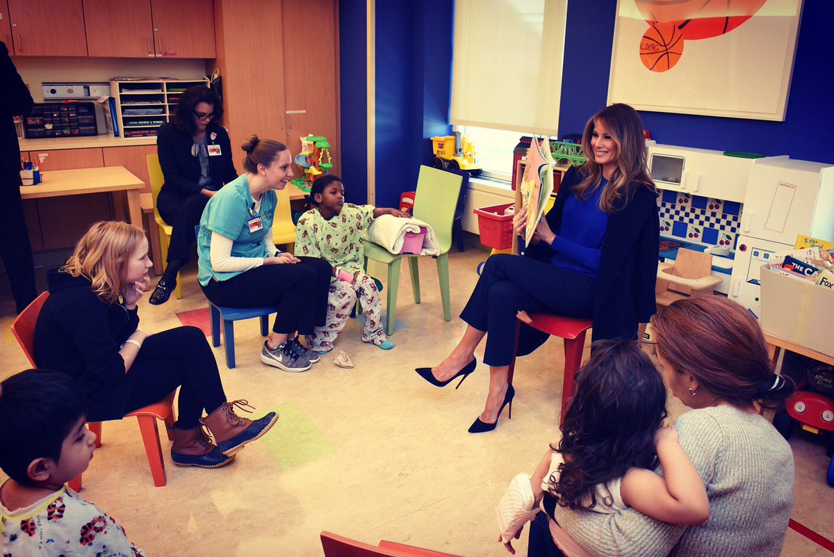 Es la segunda vez que Melania hace trabajo de voluntariado como primera dama y la primera en Nueva York.