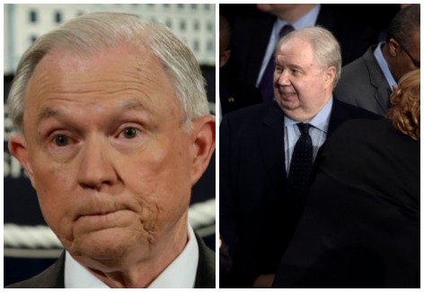 Jeff sessions y Sergey Kislyak.
