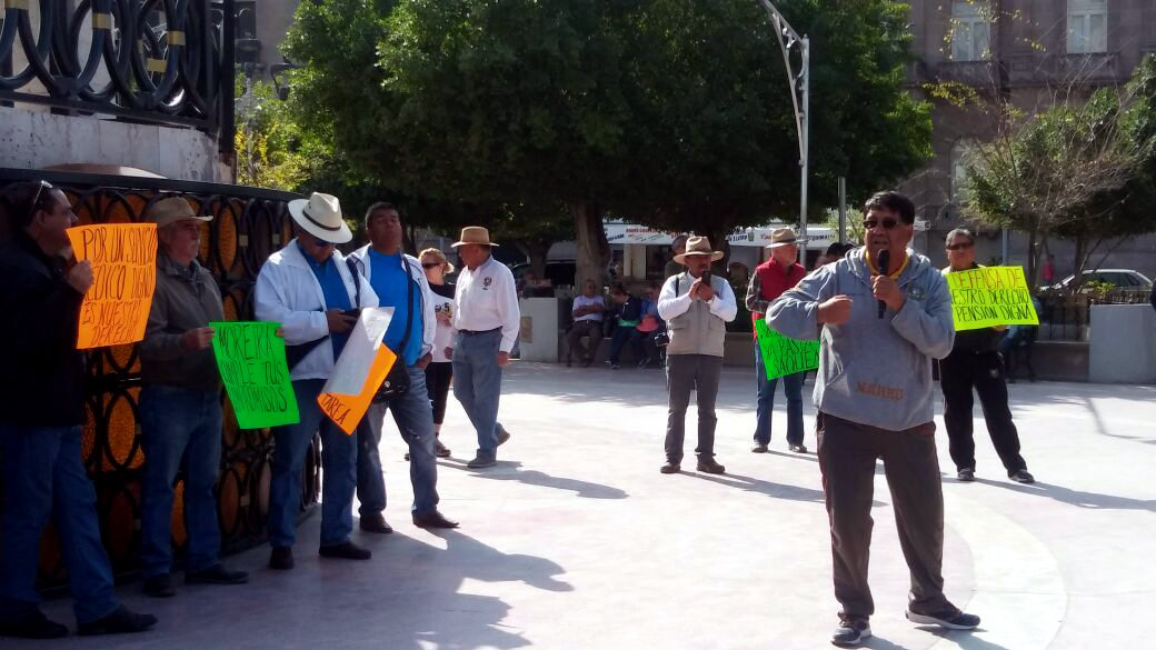 Este jueves realizaron un mitin en la Plaza de Armas de Torreón. 