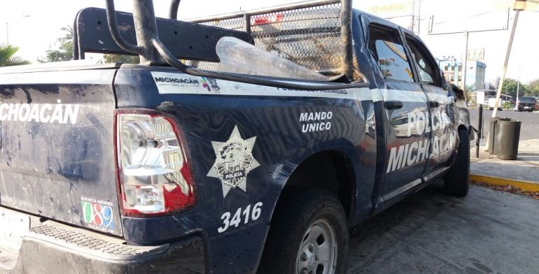 Los agentes viajaban en la patrulla con número económico 3416.