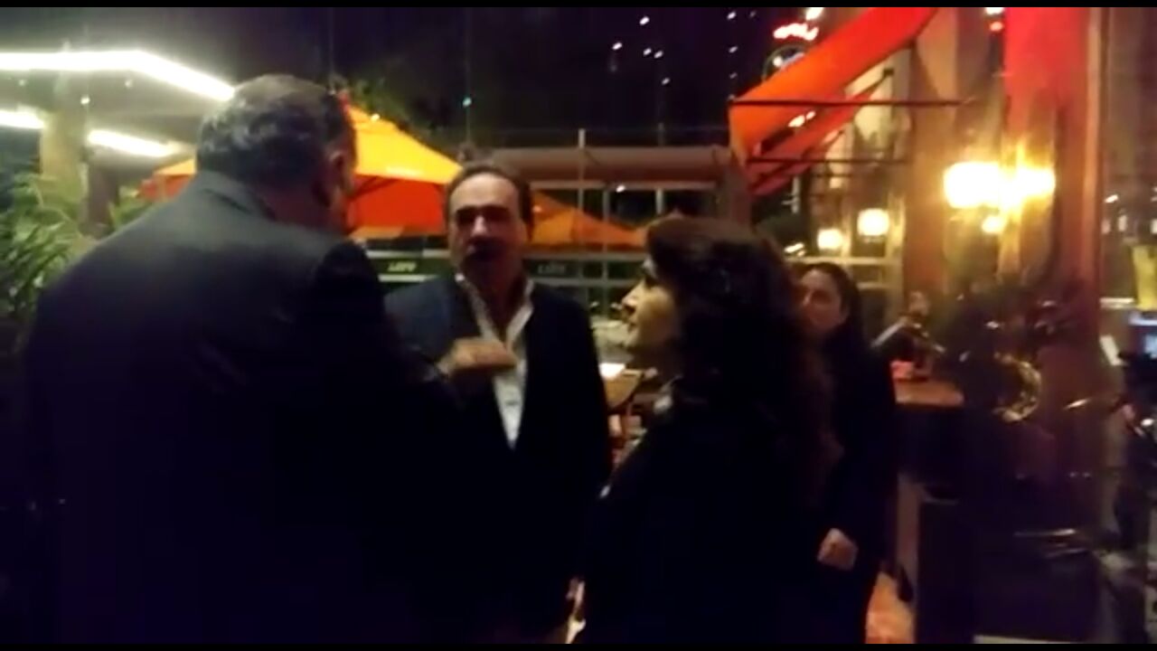 El senador priista Emilio Gamboa se reunió esta noche con la perredista Dolores Padierna.