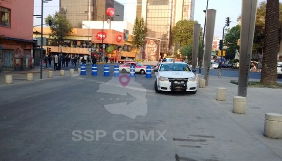 Uno de los cierres se encuentra a partir de Insurgentes.