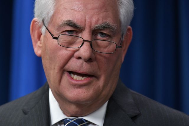 El secretario de Estado de EU, Rex Tillerson.