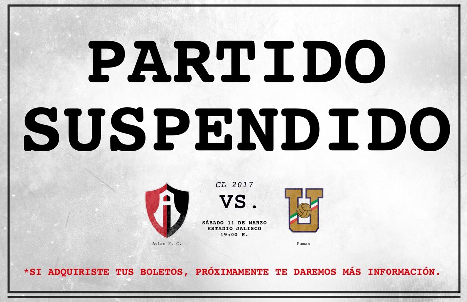 Este  sábado Atlas recibía a Pumas como parte de la Fecha 10 del Clausura 2017