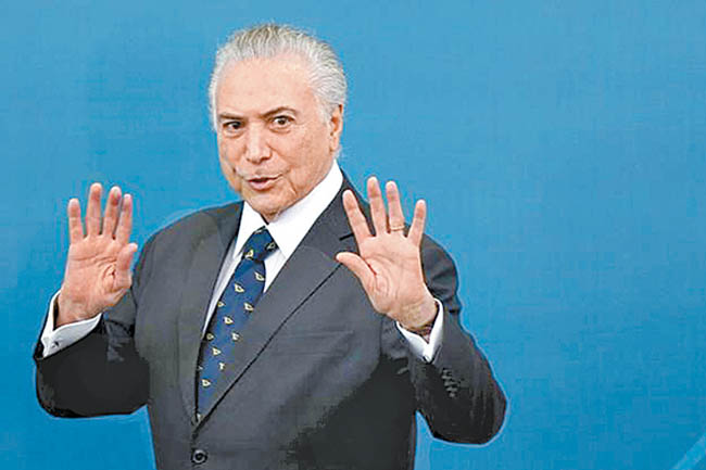 El presidente brasileño Temer, ante otra crisis política. 