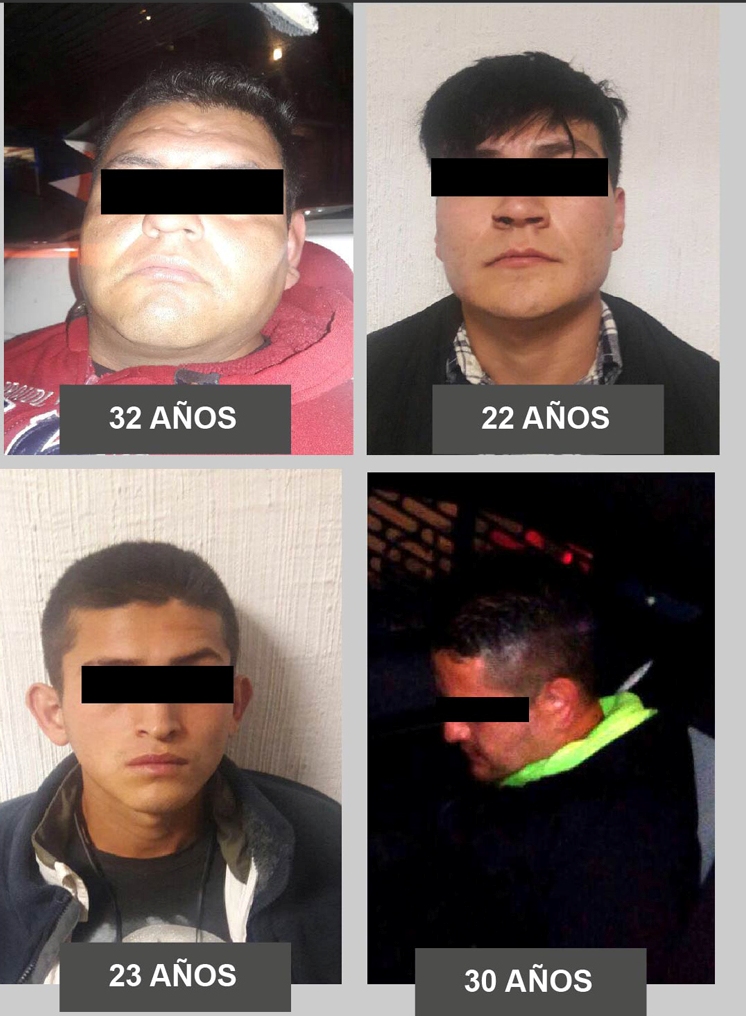 Los cuatro detenidos por el homicidio y balacera en la Zona Rosa.