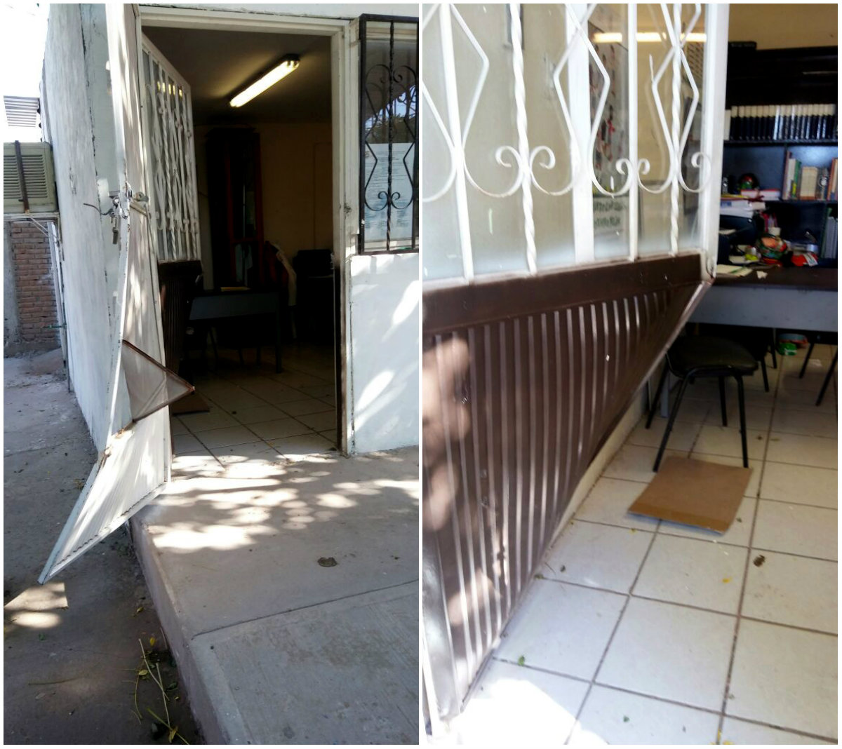 Aunque tiene malla reforzada los ladrones pudieron ingresar a la escuela.