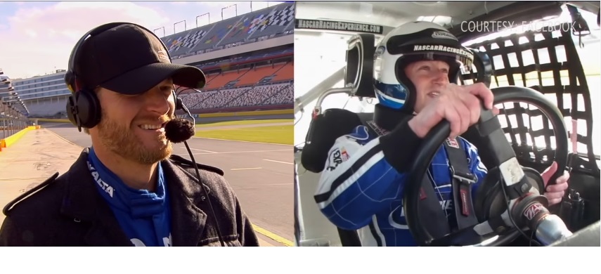 Zuckerberg se subió a un auto de Nascar