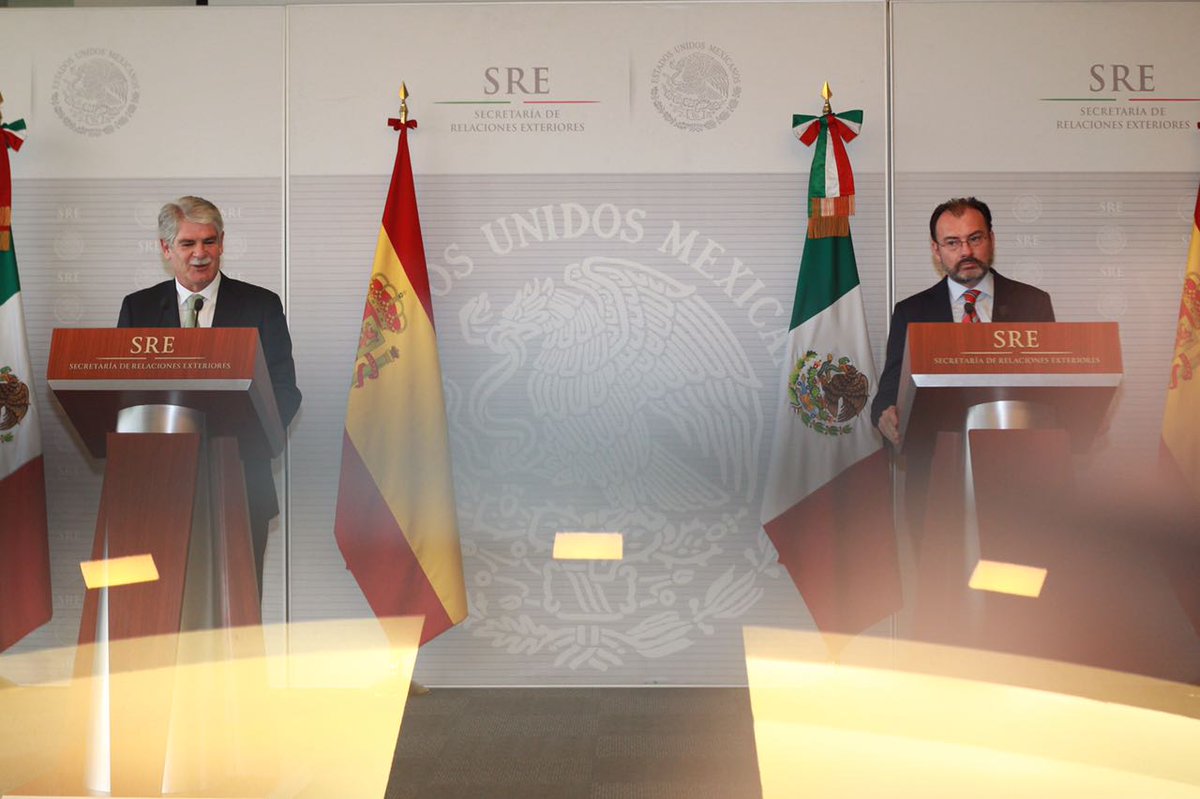 El canciller Luis Videgaray y su homólogo español Alfonso Dastis.