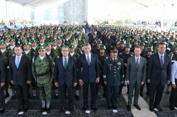 Los elementos de la policía militar llegaron ayer a Puebla.