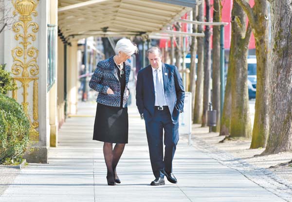 Christine Lagarde y el titular de Hacienda, en Alemania.