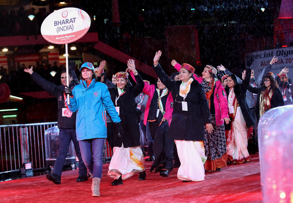 India en el desfile de las Olimpiadas Especiales 2017
