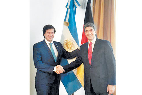 Nemer y el delegado argentino. 