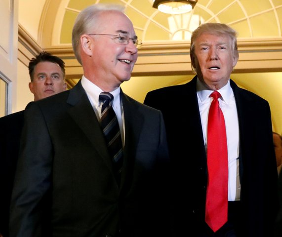Tom Price y Donald Trump.
