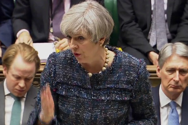 Theresa May asistió hoy a la sesión semanal de preguntas a la primera ministra en la Cámara de los Comunes.