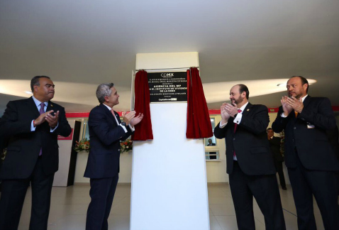El jefe de Gobierno capitalino, Miguel Ángel Mancera, y el procurador general de Justicia de la Ciudad de México, Rodolfo Ríos, inauguraron una agenci