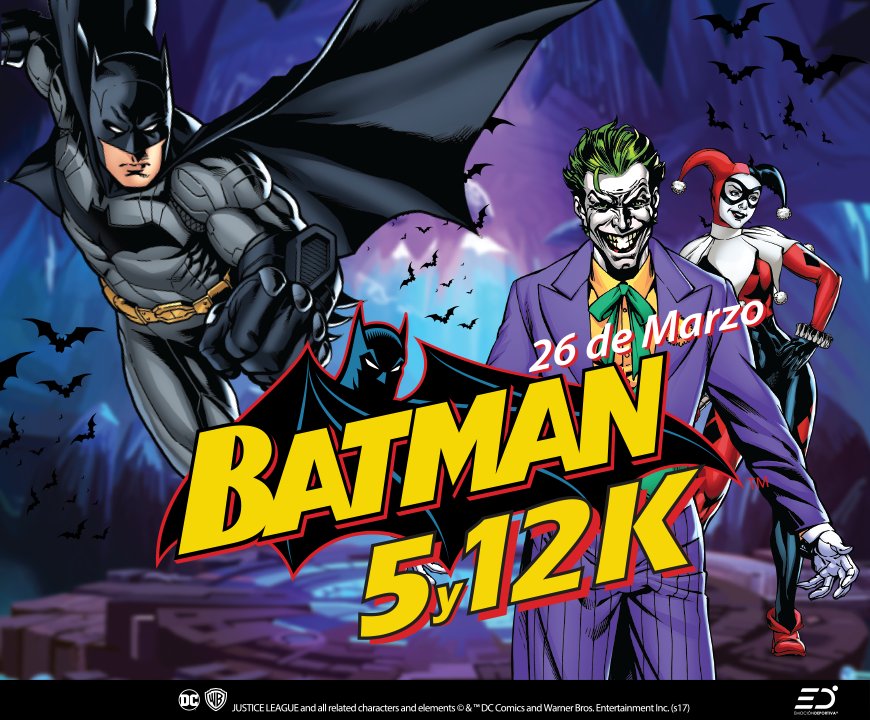 Todo listo para la carrera 5 y 12 K de Batman