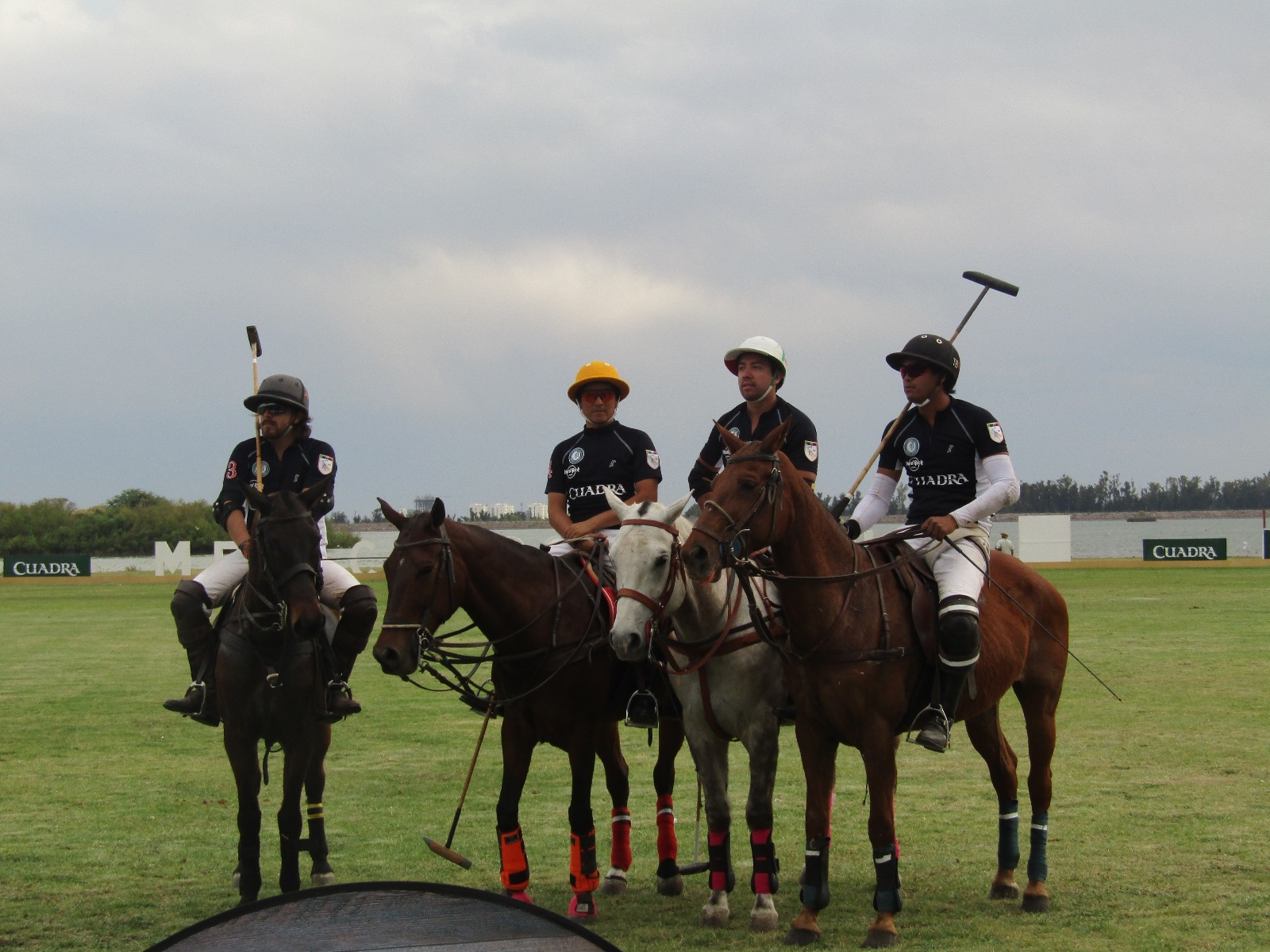 Los actuales campeones de la liga AB POLO TEAM de Guadalajara; equipo conformado por los jóvenes tapatíos Rodolfo Ramos, Emiliano Ayala, José Alfonso 