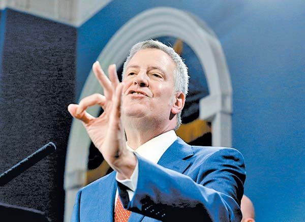 Bill de Blasio, de Nueva York, uno de los registrados.