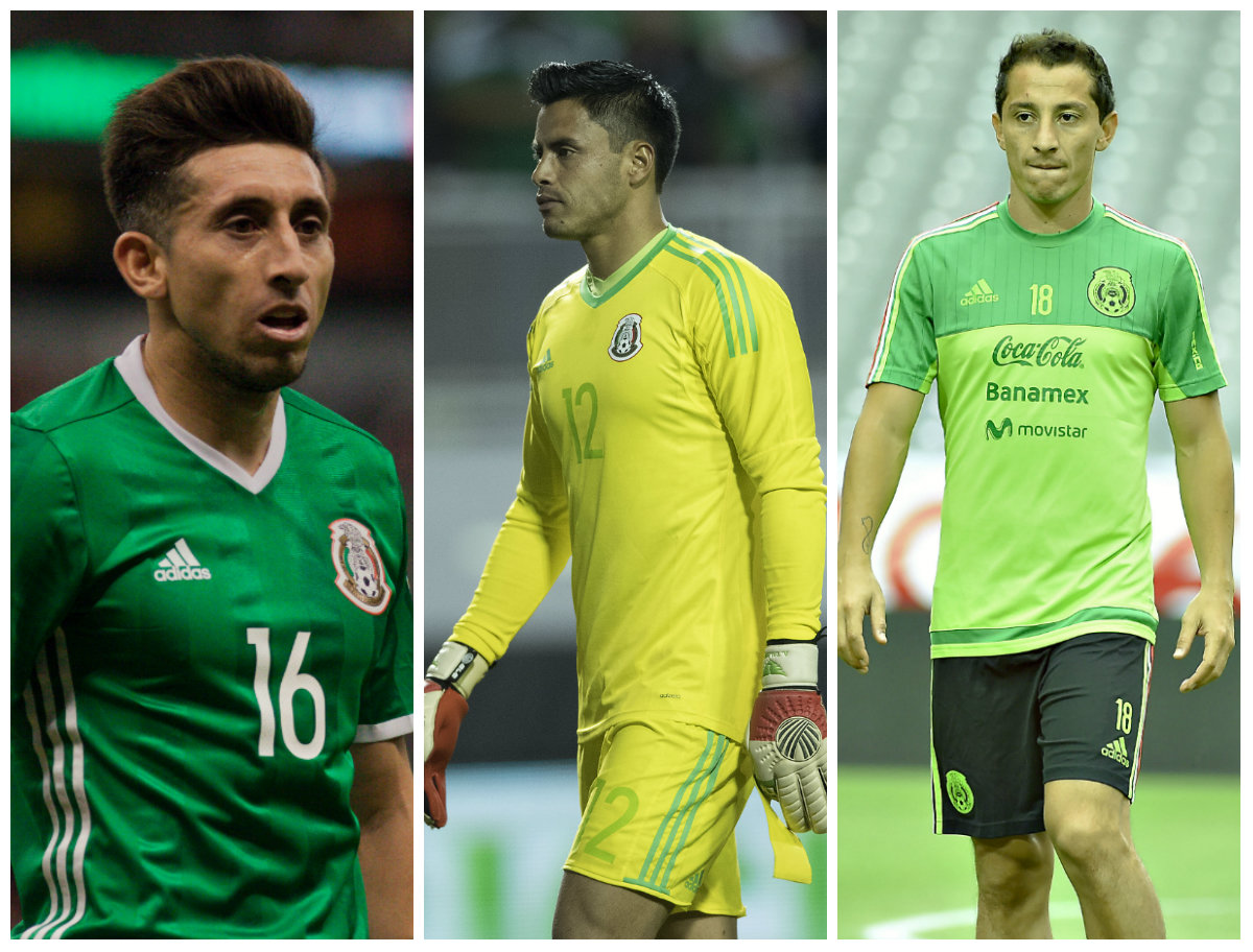 Héctor Herrera, Alfredo Talavera y Andrés Guardado