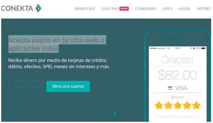 La plataforma Conekta se ha convertido en una opción para recibir pagos de tarjetas de crédito.