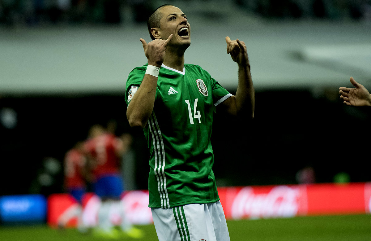Javier Hernández, delantero de la selección mexicana 