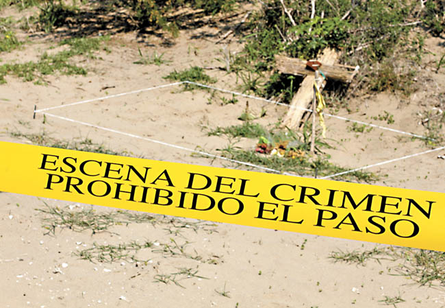 Área donde se realizan las labores de exhumación en Colinas de Santa Fe. 
