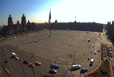 Zócalo de la Ciudad de México (Tomada de @webcamsdemexico)