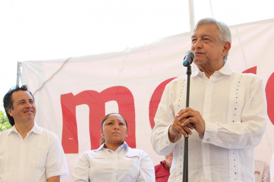 Andrés Manuel López Obrador, líder de Morena. 