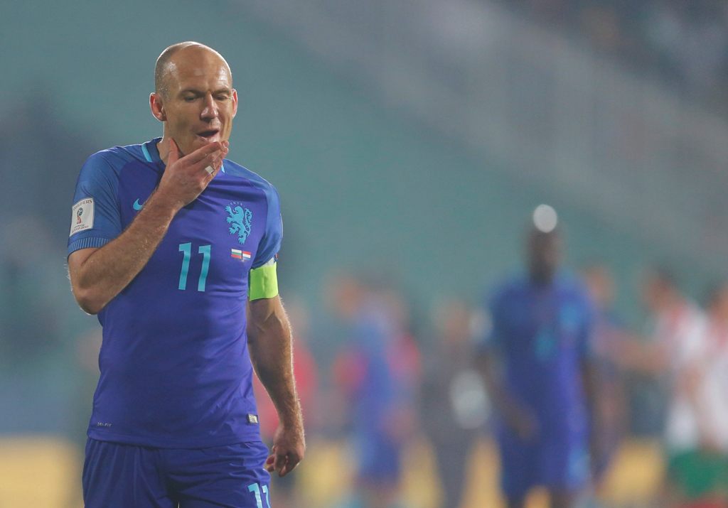 Arjen Robben, protagonista del actual declive de Holanda