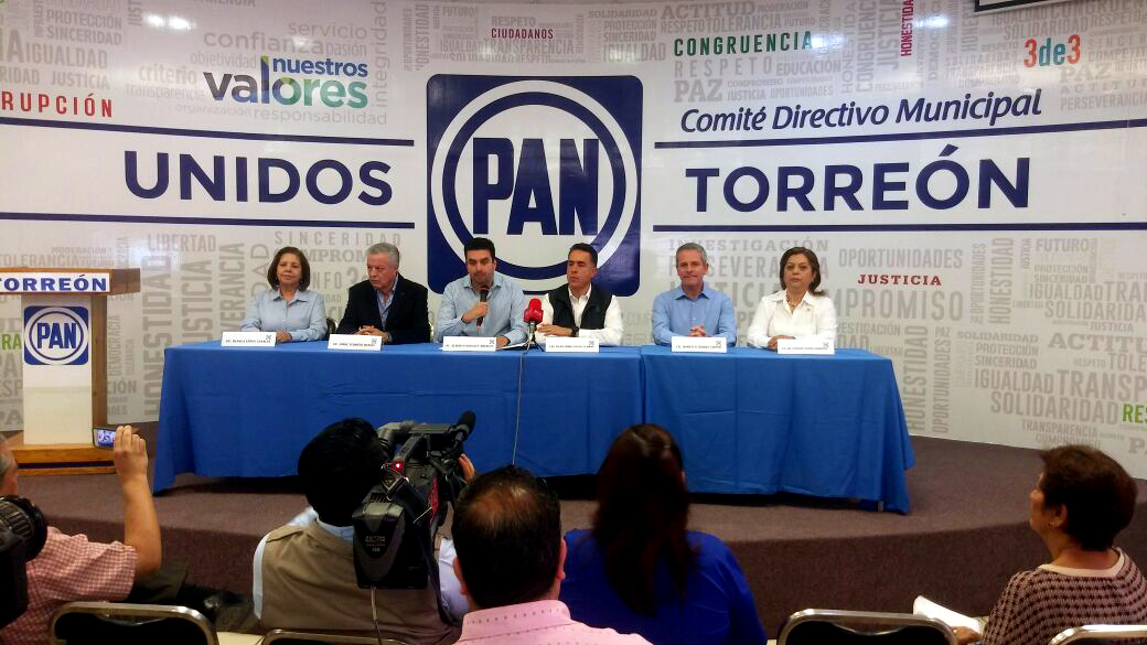 Candidatos del PAN a la gubernatura de Coahuila, alcaldía de Torreón y diputaciones.