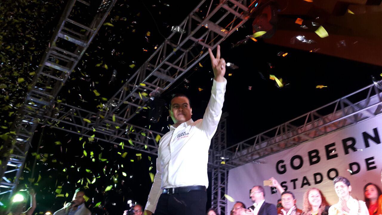 "De ganar la gubernatura del Estado de México, mi primer tarea será devolverle la paz a las y los mexiquenses", dijo Juan Zepeda.