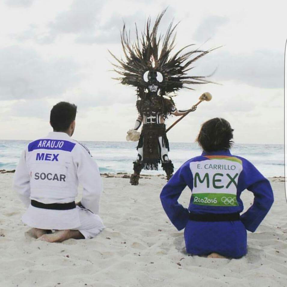 Eduardo Araujo y Edna Carrillo, judocas mexicanos