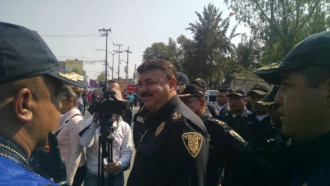 Hiram Almeida, secretario de Seguridad Pública de la ciudad, realizó un recorrido de supervisión en las calles de Iztapalapa.