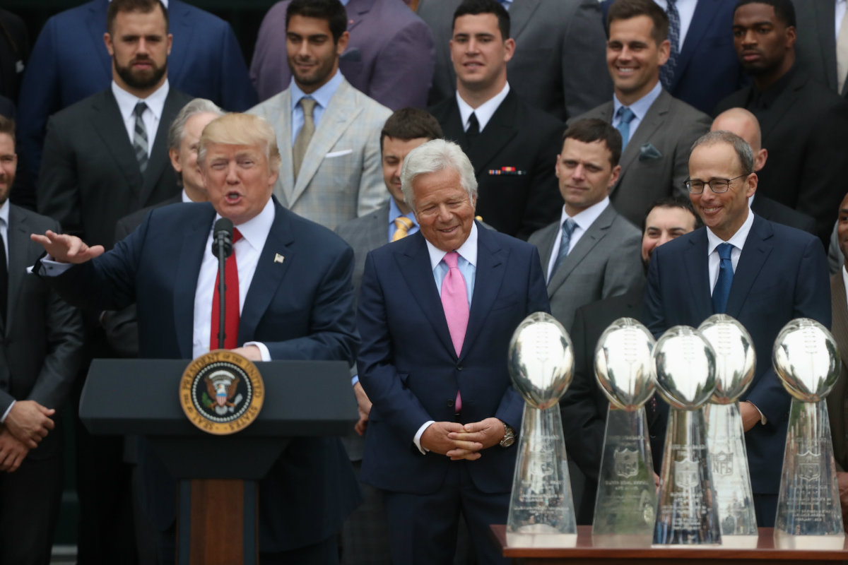 Donald Trump recibió a los Patriotas de Nueva Inglaterra en la Casa Blanca