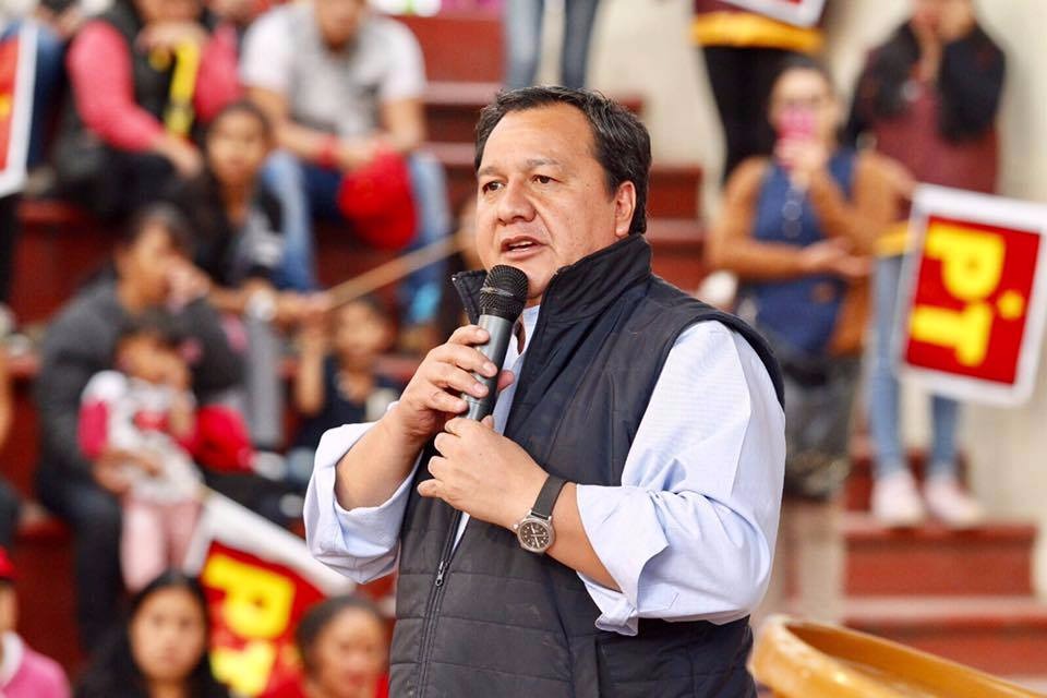 Oscar González Yáñez, candidato del Partido del Trabajo.