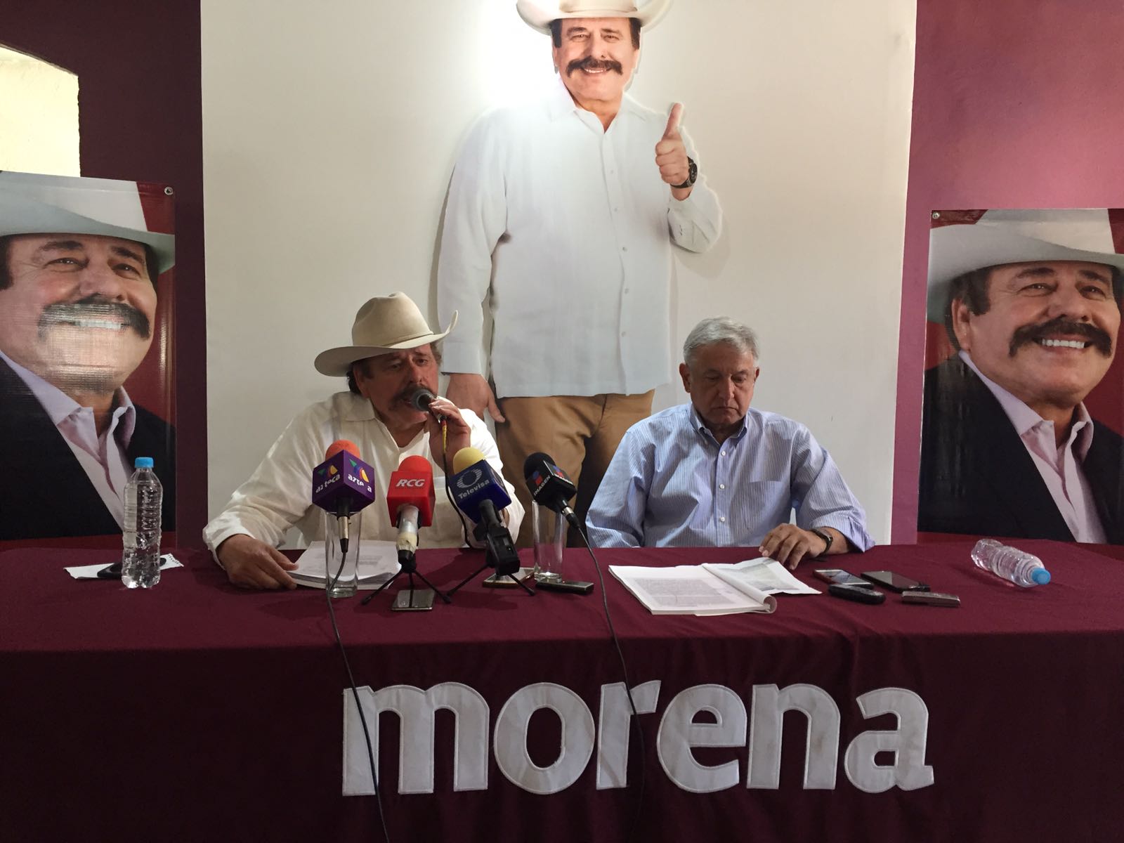 Andrés Manuel López Obrador, líder de Morena acusó a Guillermo Anaya de mentir sobre encarcelar a los Moreira si gana gubernatura.