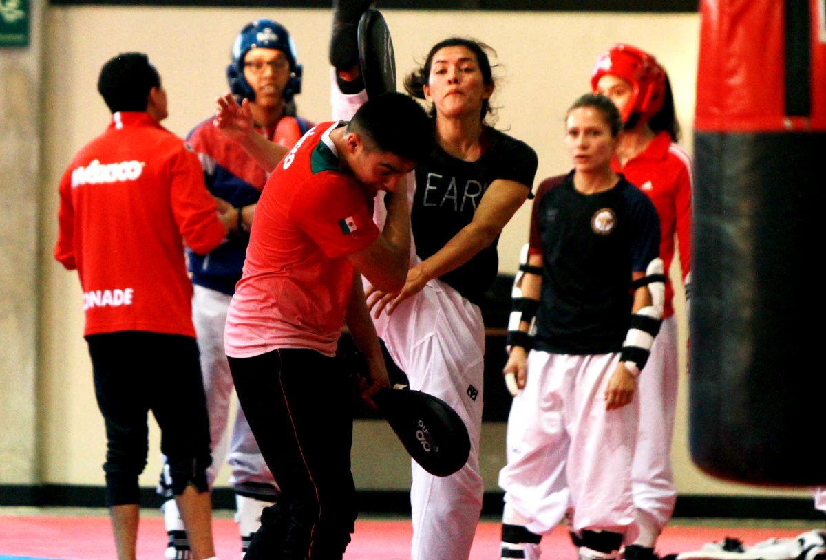 María del Rosario, durante un entrenamiento 
