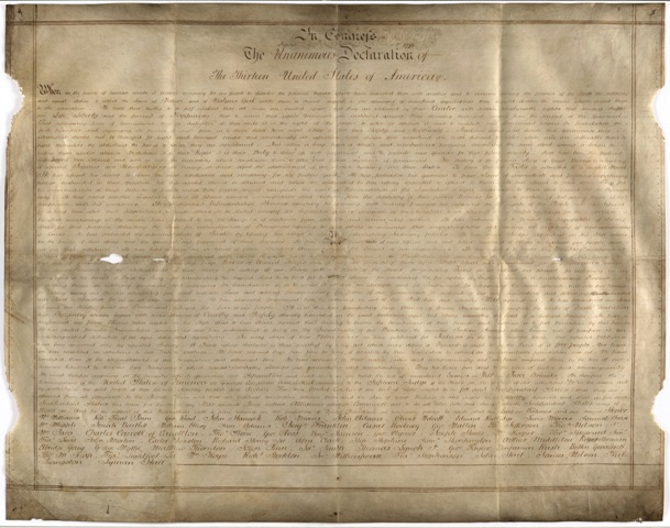 La única otra copia del histórico documento la tienen los Archivos Nacionales en Washington.