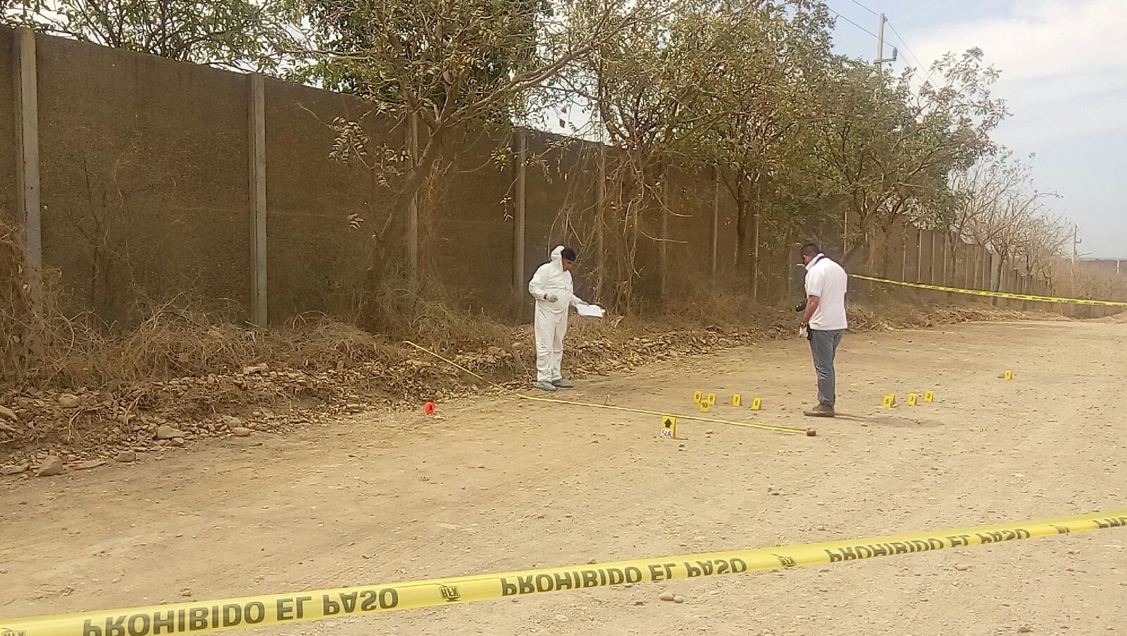 Una de las escenas donde aparecieron cuerpos.