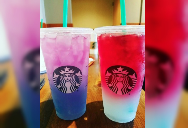 Así luce la Limonada Unicornio, de Starbucks. 