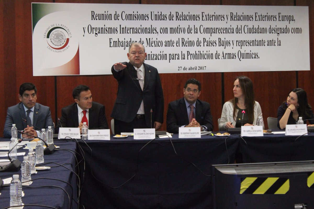 Toma de protesta Edgar Elías Azar como embajador de México ante Holanda.