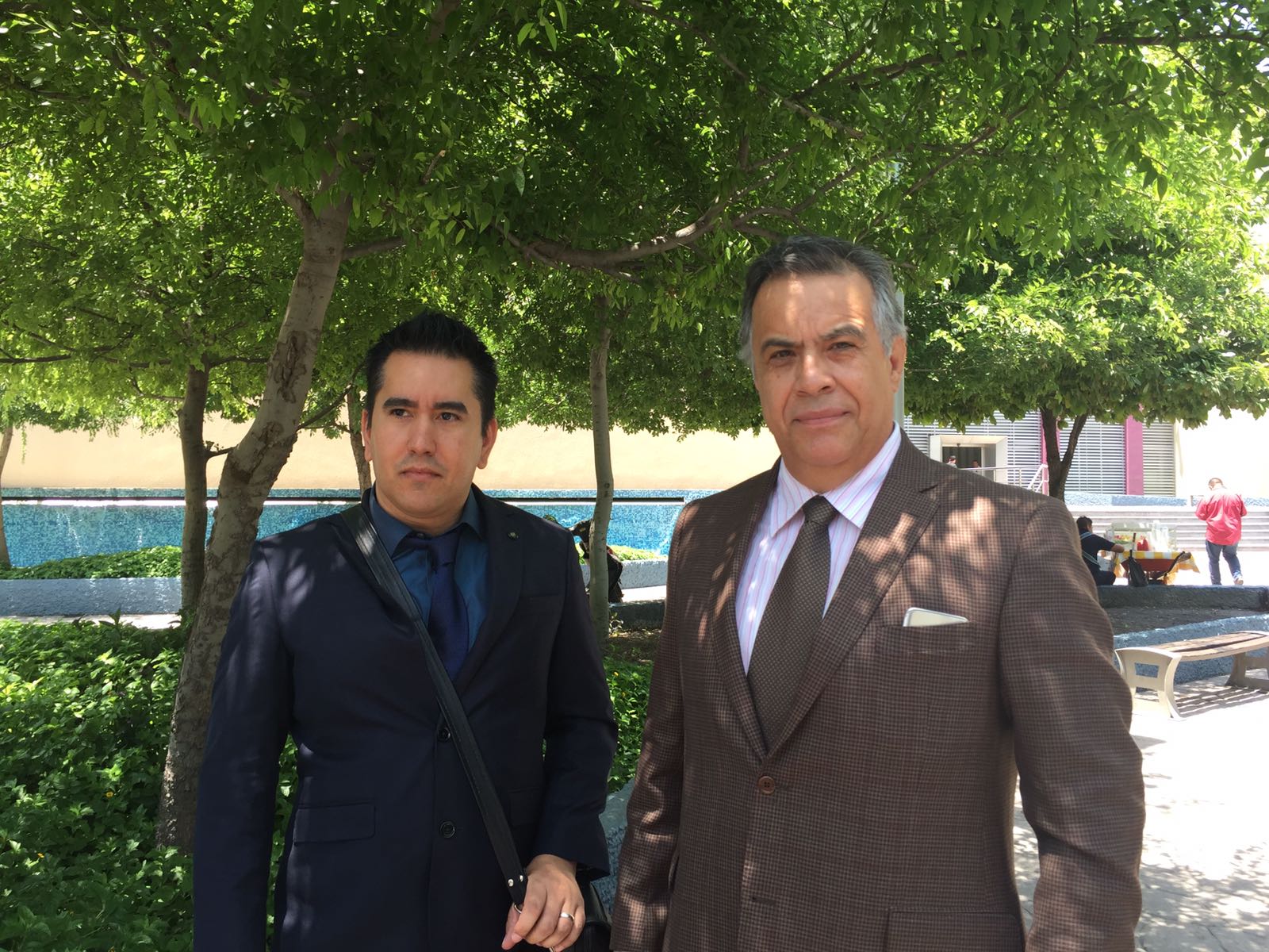 Los abogados del ex tesorero estatal, Rodolfo Gómez Acosta.
