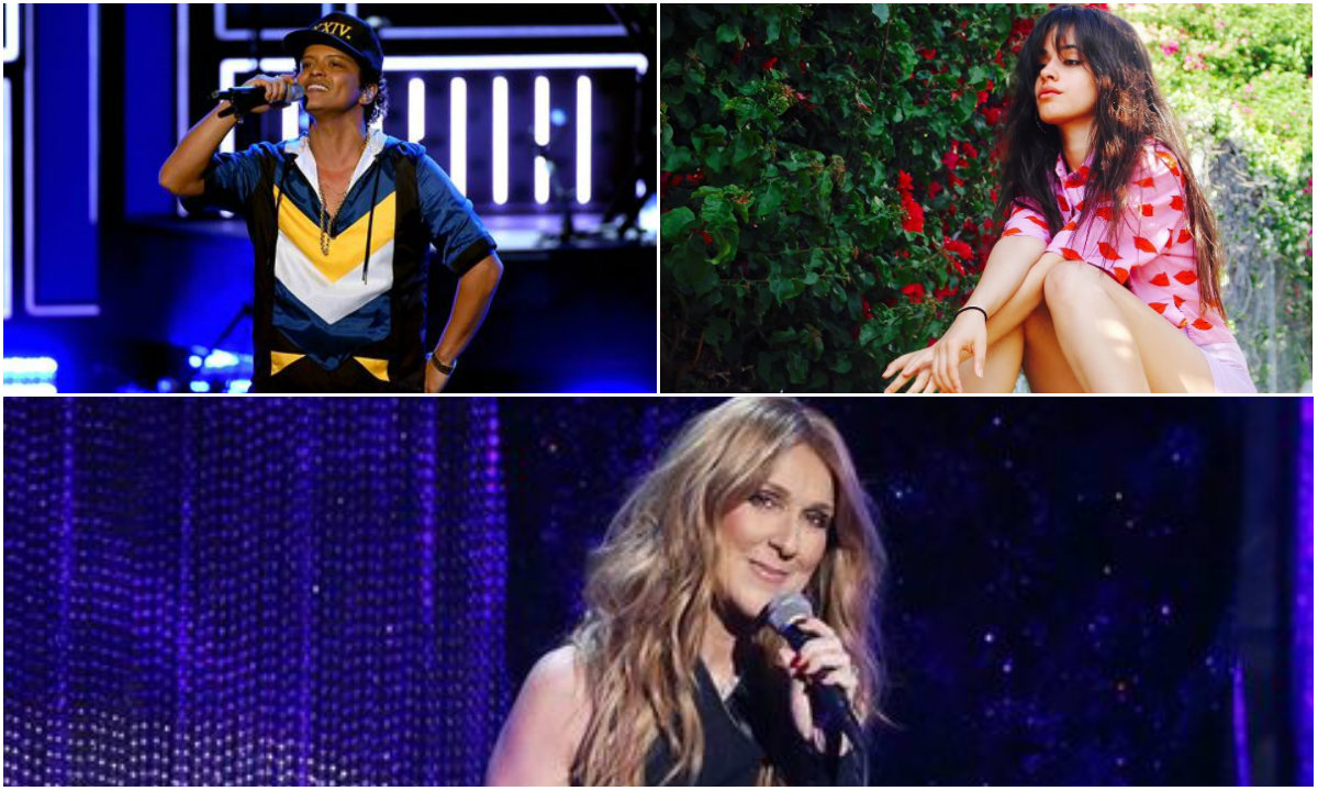 Bruno Mars, Camila Cabello y Celine Dion actuarán en los premios Billboard.