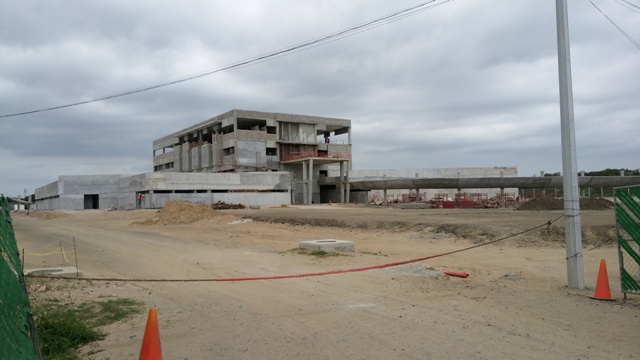 Obra del nuevo Hospital Civil de Madero.
