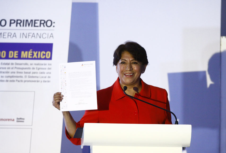 La candidata de Morena, Delfina Álvarez.