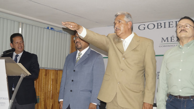 Isaías Berúmen Aguilar rindió protesta como nuevo delegado de la Sedesol en Durango.