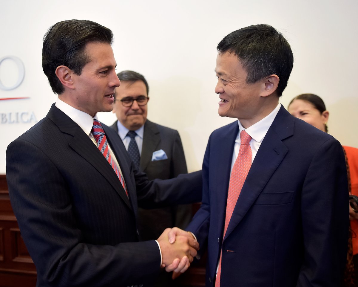El presidente Enrique Peña Nieto se reunió con el director de Alibaba, Jack Ma.